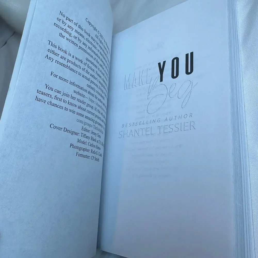 Make You Beg Shantel Tessier OOP Indie Model Cover Paperback Dark Romance